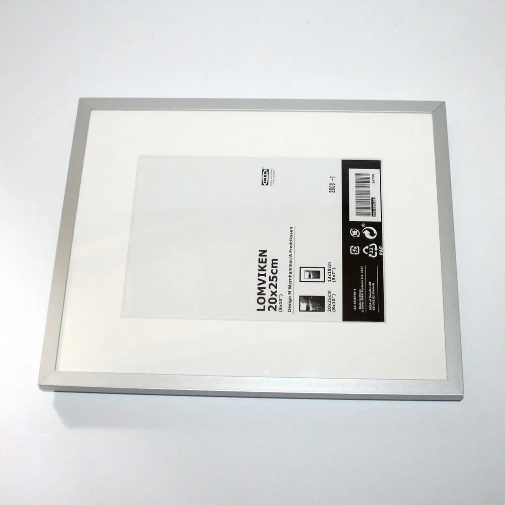 IKEA Lomviken Photo Frame silver aluminum 8